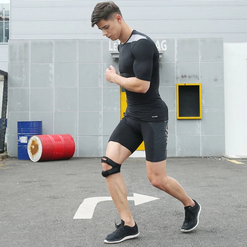 1pc Knee Support Pad Wrap Sleeve Nylon Neoprene Adjustable Breathable Anti Bump Outdoor Fitness Sportswear Leg Protector