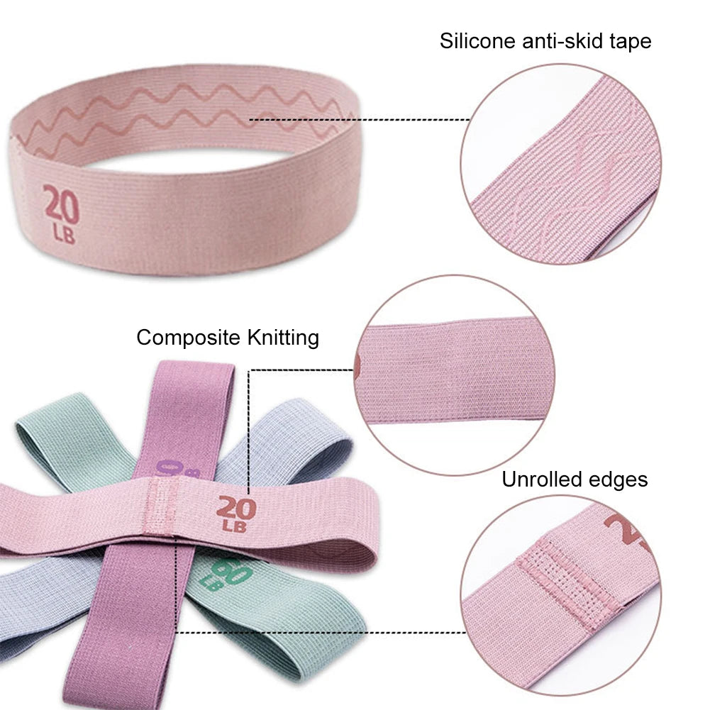 Fitness Resistance Bands Fabric Elastic Bands Yoga Pilates Hip Circle Expander Bands Gym Training Loops Yoga Workout Equipment