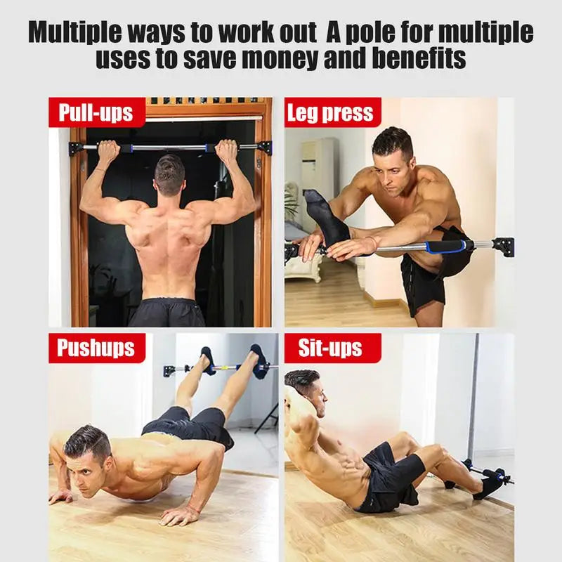 Indoor Home Pull Up Bar Adjustable Width Strength Training Chin up Bar without Screws Max 400lbs for Fitness Exercise tools