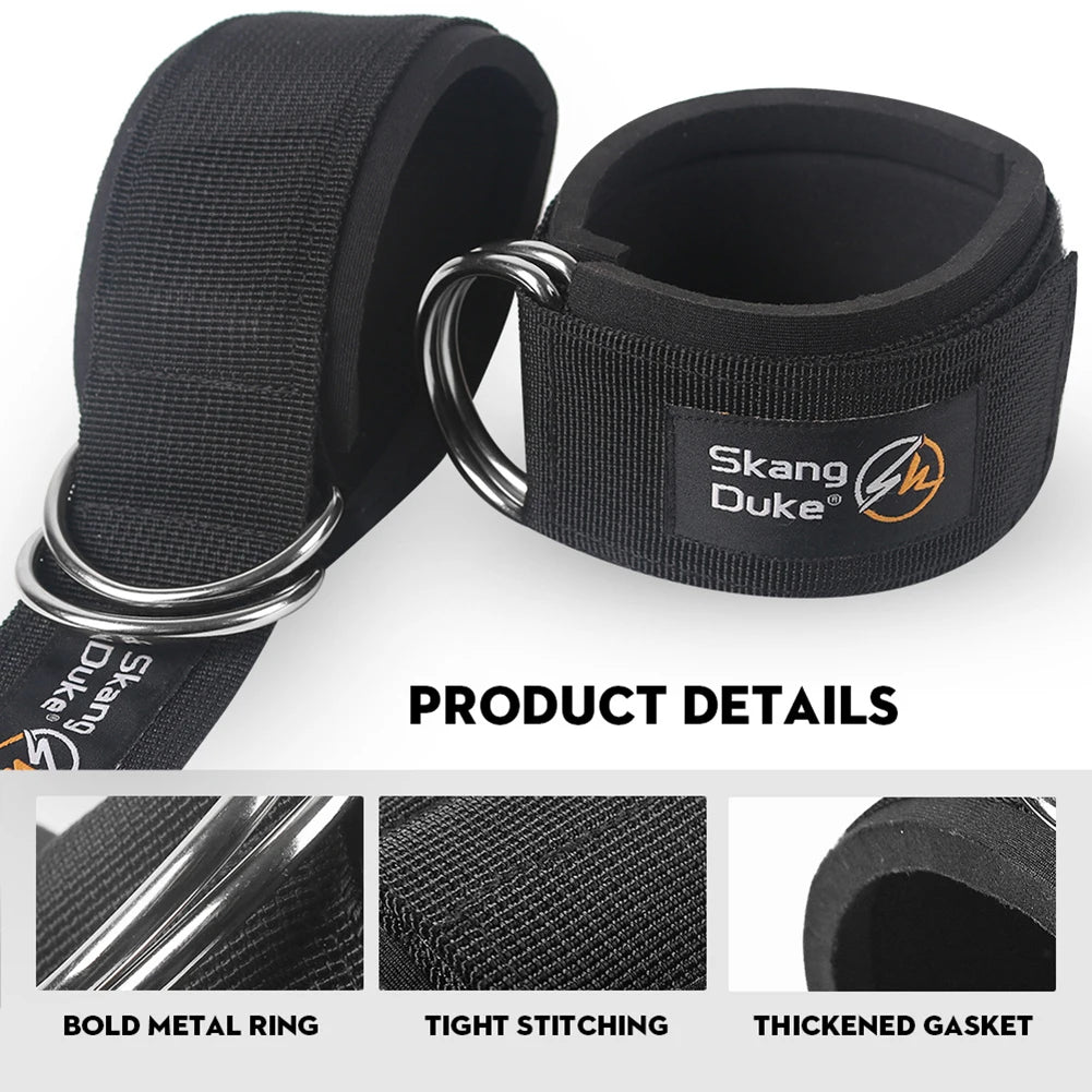 1/2Pcs Padded Ankle Straps Ankle Straps for Cable Machines D-Ring Comfortable Gym Pulley Anklet Fitness Anklet for Gym Pulley