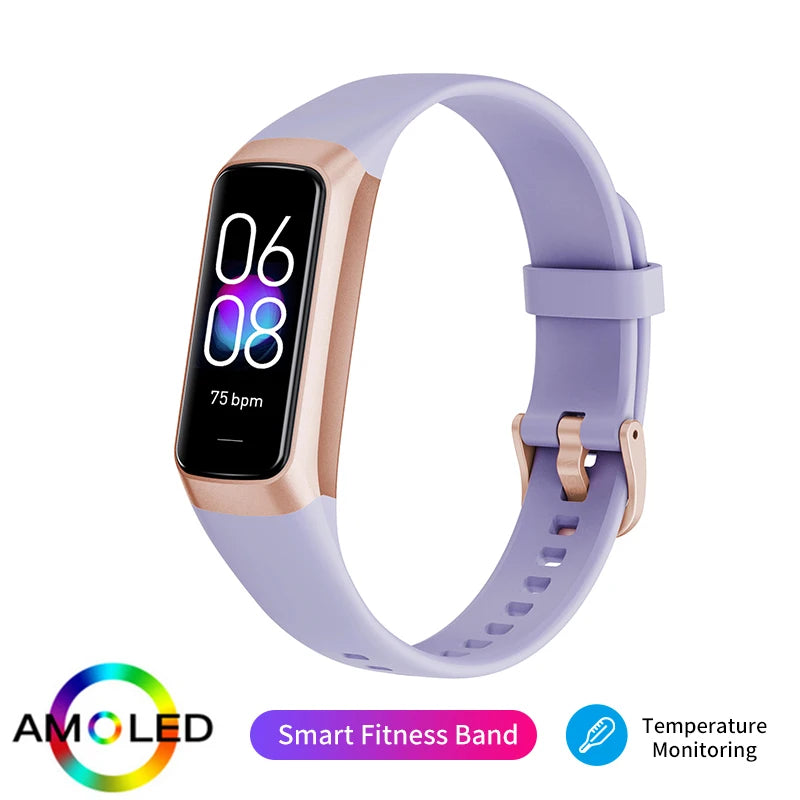 LIGE Amoled Smart Watch Men 2025 Smart Band Women Heart Rate Blood Smartwartch Waterproof Smart Bracelet Sport Fitness Tracker