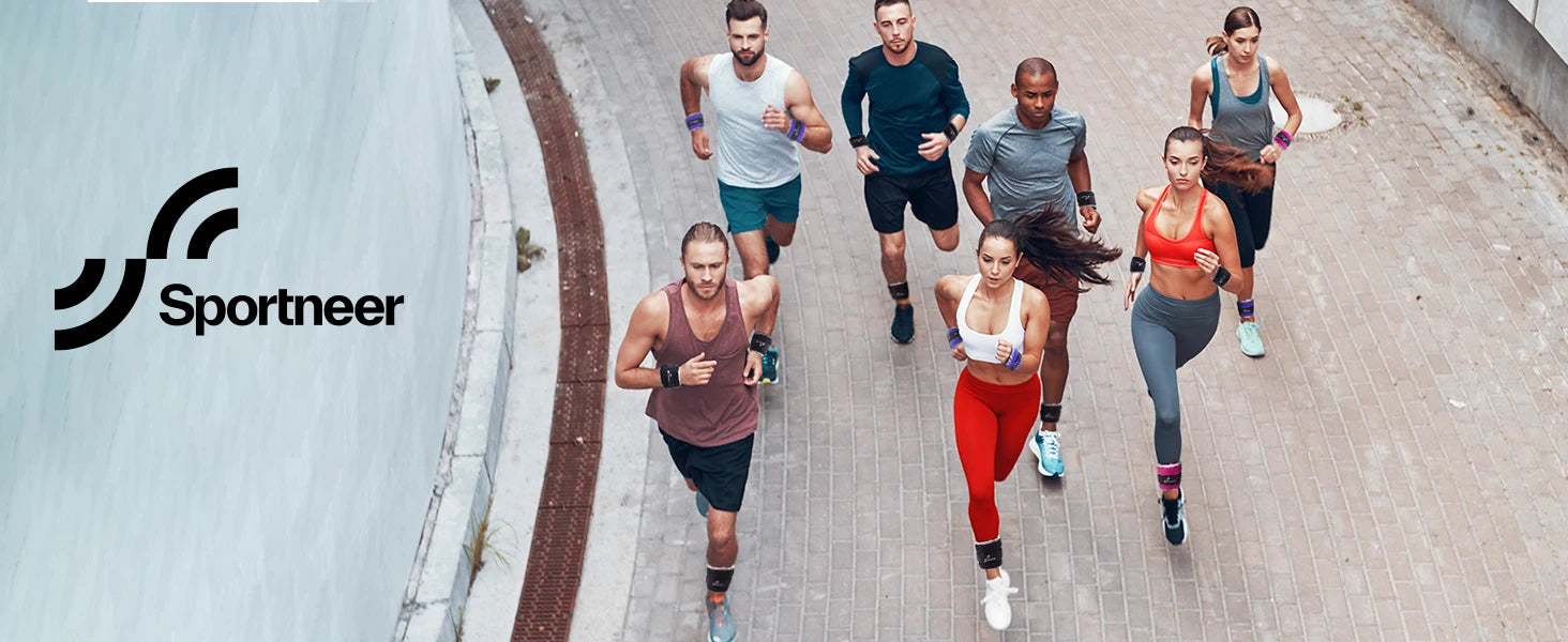 Sportneer Adjustable Ankle Weights 1Pair 10lb Leg Weight Straps for Women Men Weighted Ankle Weights Set for Gym Fitness Workout