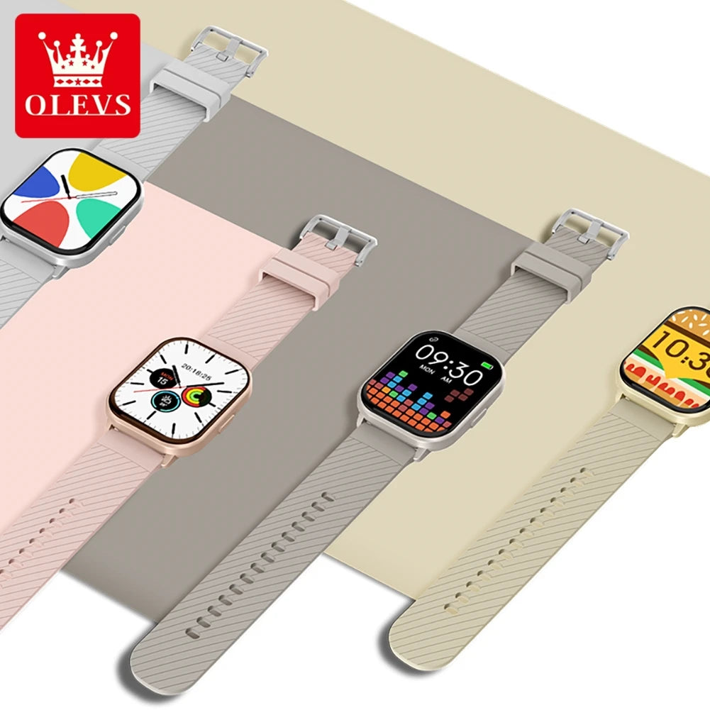 OLEVS 8206 Smart Watch Original Brand 2.01 Inch Full Touch Screen Sports Fitness Bluetooth  Smartwatch Compatible Android iOS