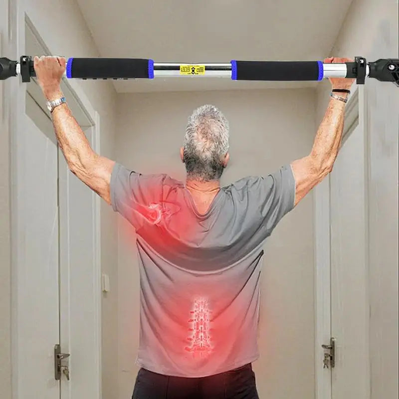 Indoor Home Pull Up Bar Adjustable Width Strength Training Chin up Bar without Screws Max 400lbs for Fitness Exercise tools
