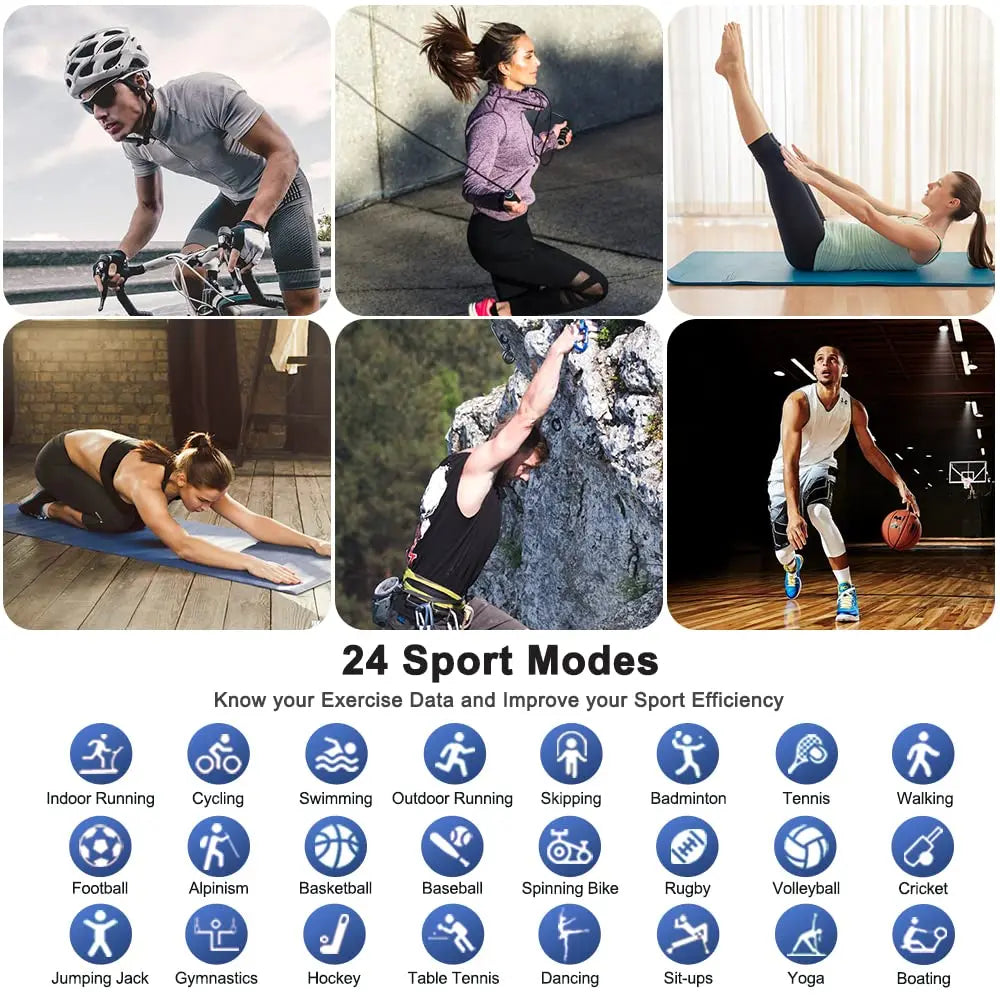 Jxrev Smart Watch, Fitness Tracker Watch for Men Women, 1.69'' Touch Smartwatch Fitness Watch with Ultra Thin Watch.