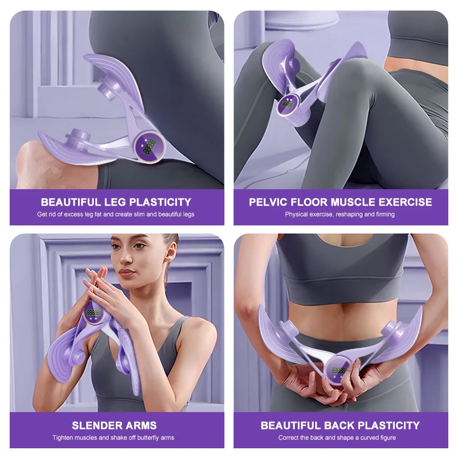 Multifunctional Leg Beauty Device Pelvic Floor Muscle Training Postpartum Repair Leg Clamp Countable Trainer Fitness Device