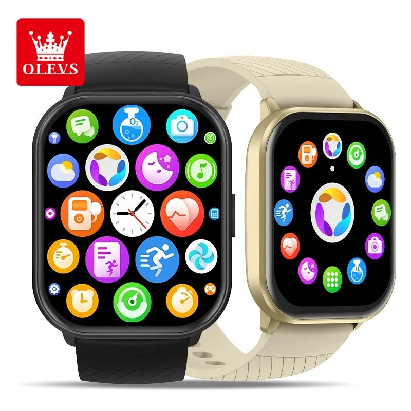 OLEVS 8206 Smart Watch Original Brand 2.01 Inch Full Touch Screen Sports Fitness Bluetooth  Smartwatch Compatible Android iOS