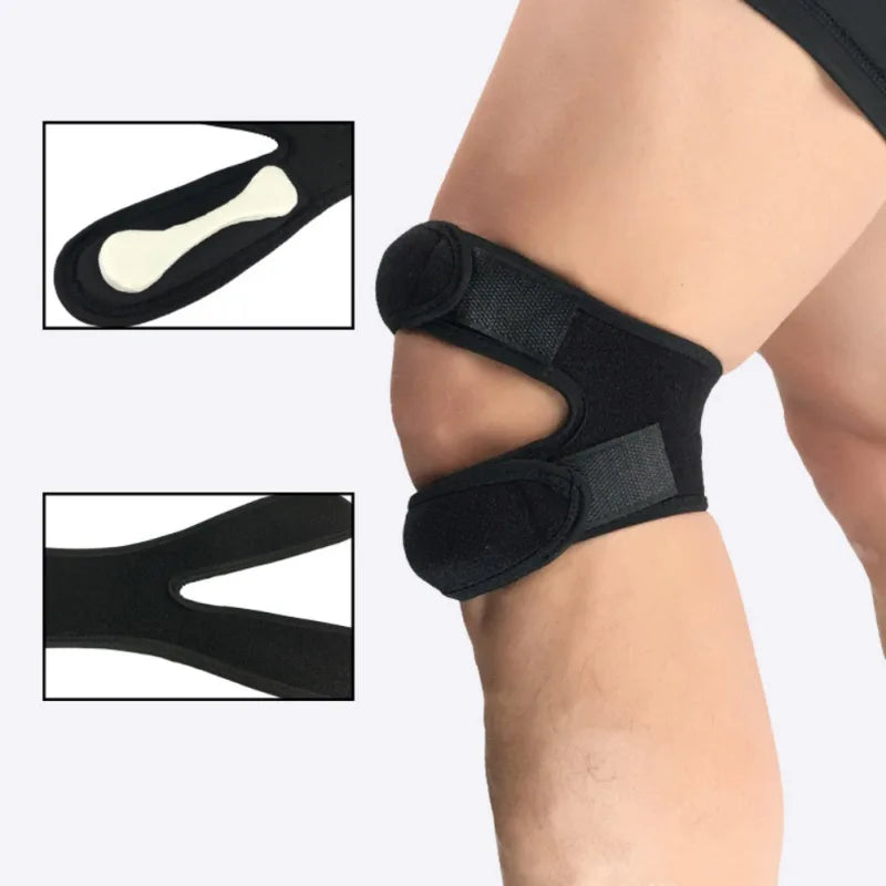 1pc Knee Support Pad Wrap Sleeve Nylon Neoprene Adjustable Breathable Anti Bump Outdoor Fitness Sportswear Leg Protector