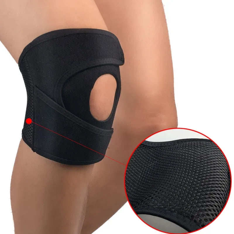 1pc Knee Support Pad Wrap Sleeve Nylon Neoprene Adjustable Breathable Anti Bump Outdoor Fitness Sportswear Leg Protector
