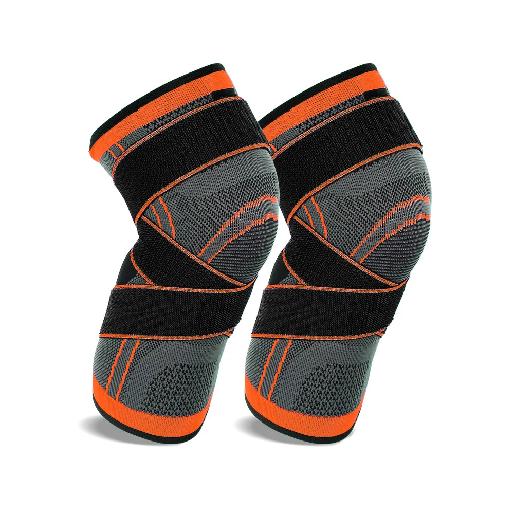 1/2PCS Sports Knee Pad Men Pressurized Bandagem Elastica Knee Pads Support Fitness Gear Basketball Volleyball Brace Protector