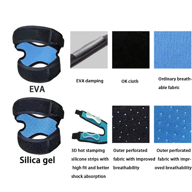 1pc Knee Support Pad Wrap Sleeve Nylon Neoprene Adjustable Breathable Anti Bump Outdoor Fitness Sportswear Leg Protector