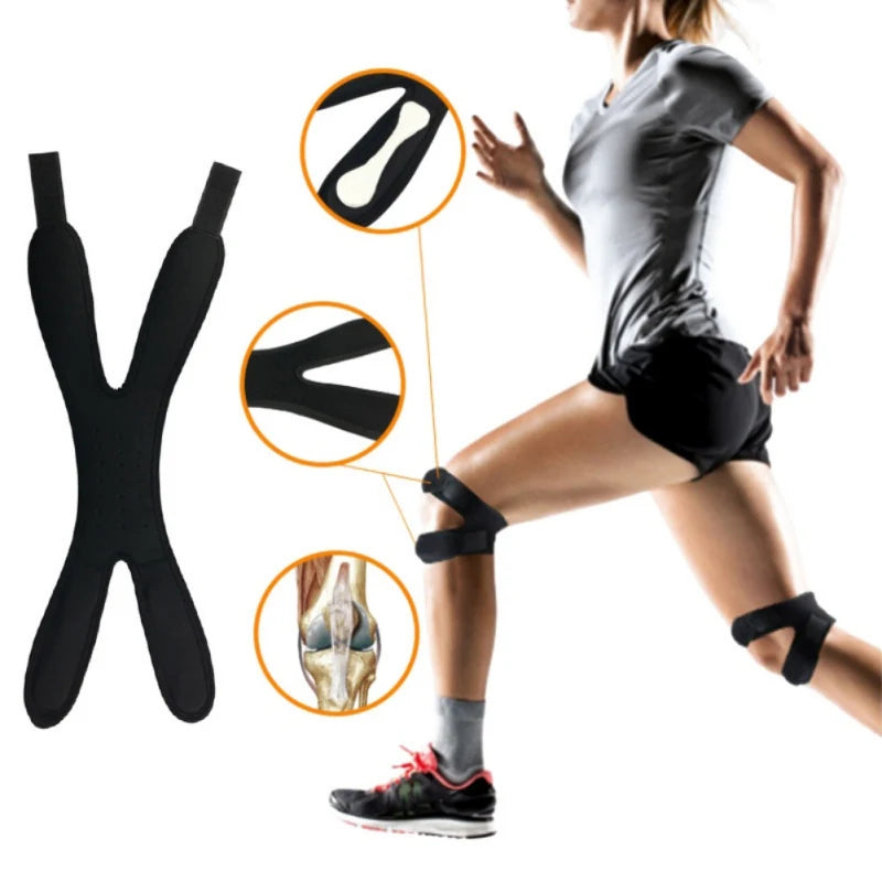 1pc Knee Support Pad Wrap Sleeve Nylon Neoprene Adjustable Breathable Anti Bump Outdoor Fitness Sportswear Leg Protector