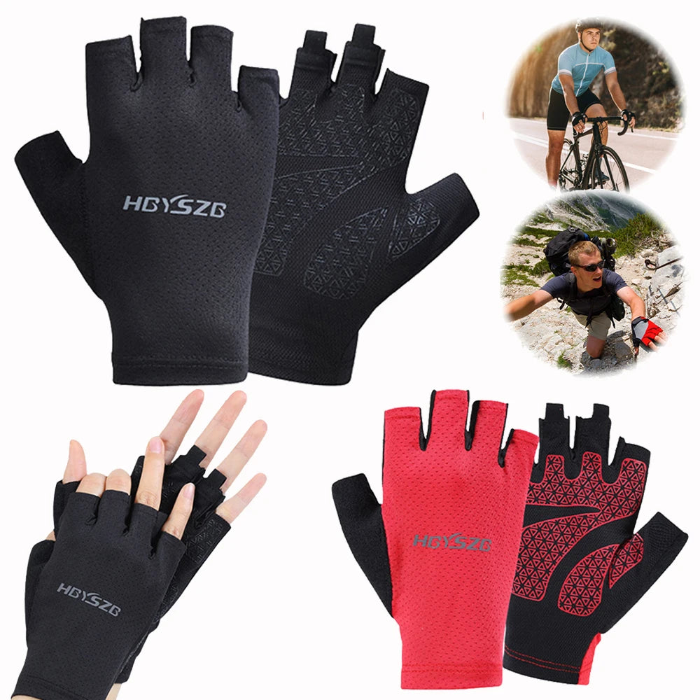 Fingerless Sports Fitness Gym Training Gloves for Men Women Cycling Gloves Motorcycle Mtb Anti-slip Gloves Bicycle Accessories