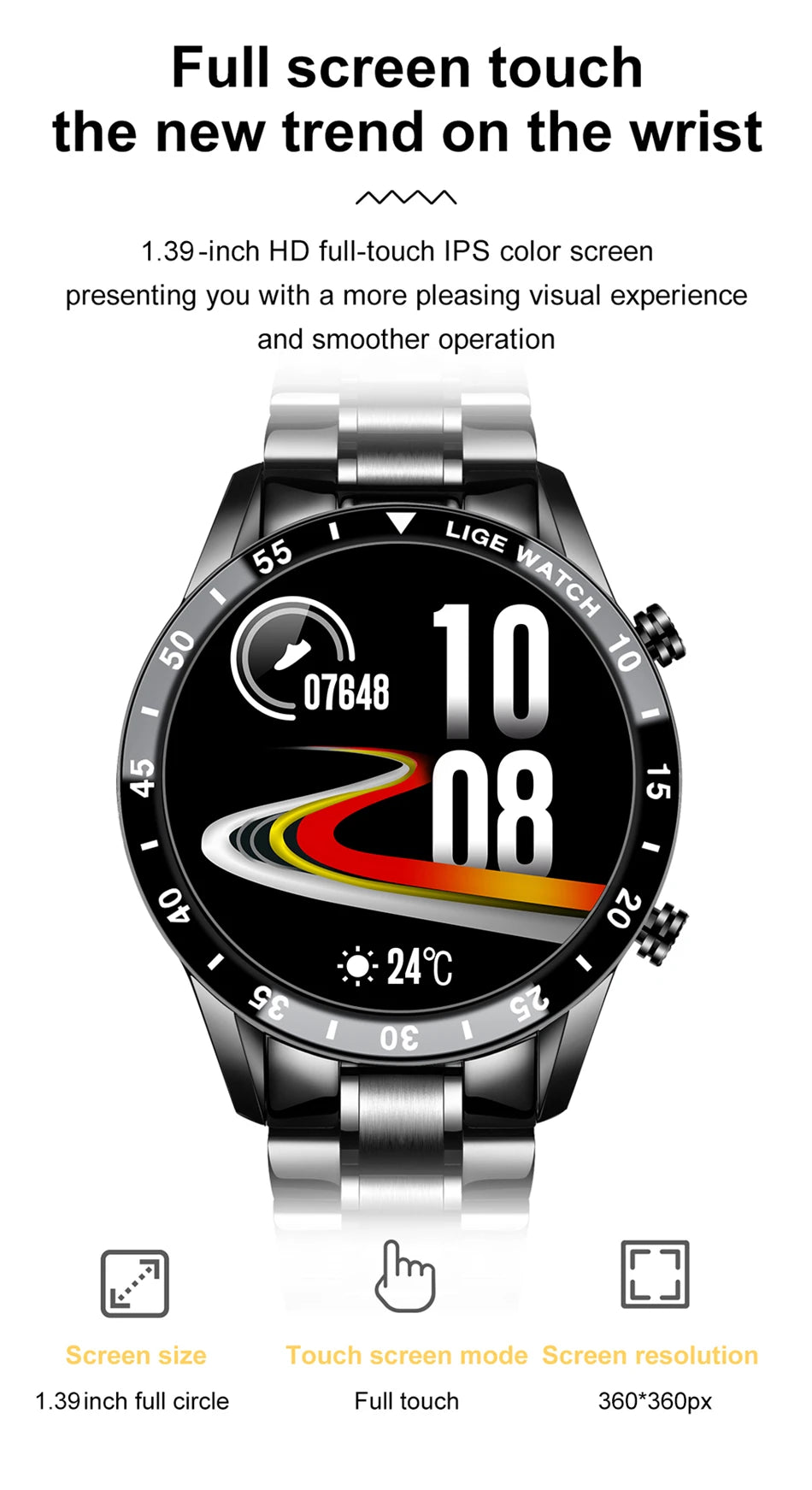 LIGE Steel Smartwatch