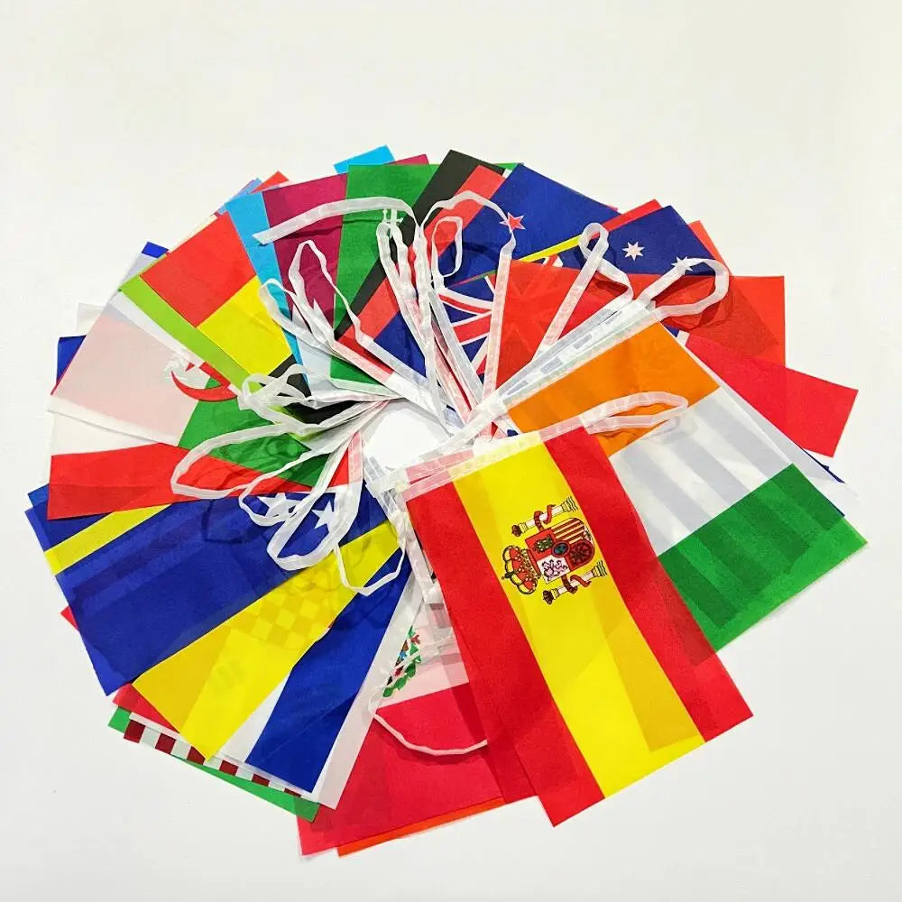 World Cup Flag Set – Handheld & Hanging Decor