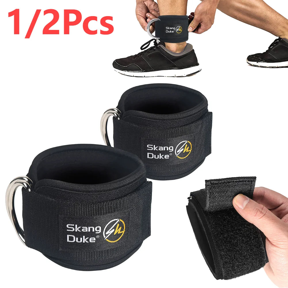 1/2Pcs Padded Ankle Straps Ankle Straps for Cable Machines D-Ring Comfortable Gym Pulley Anklet Fitness Anklet for Gym Pulley
