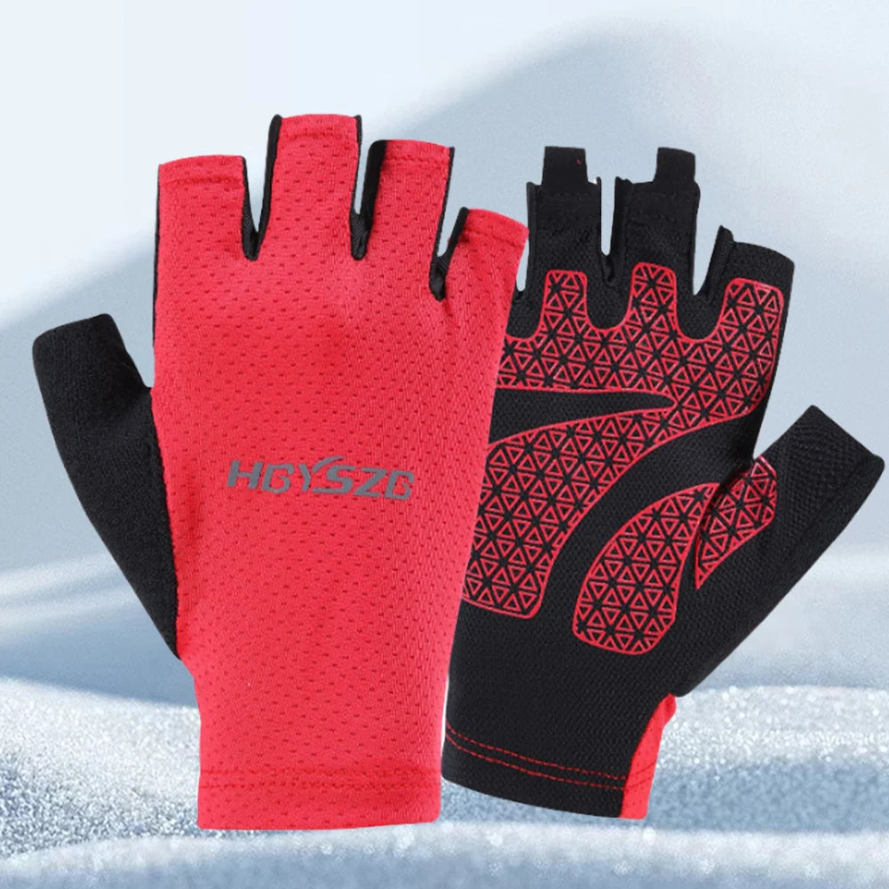 Fingerless Sports Fitness Gym Training Gloves for Men Women Cycling Gloves Motorcycle Mtb Anti-slip Gloves Bicycle Accessories