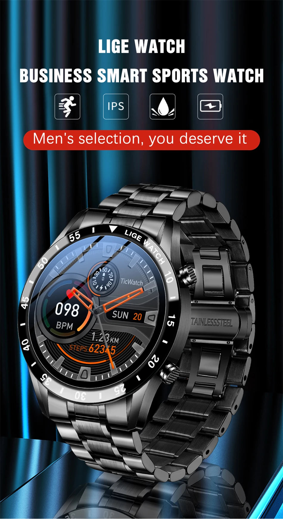 LIGE Steel Smartwatch