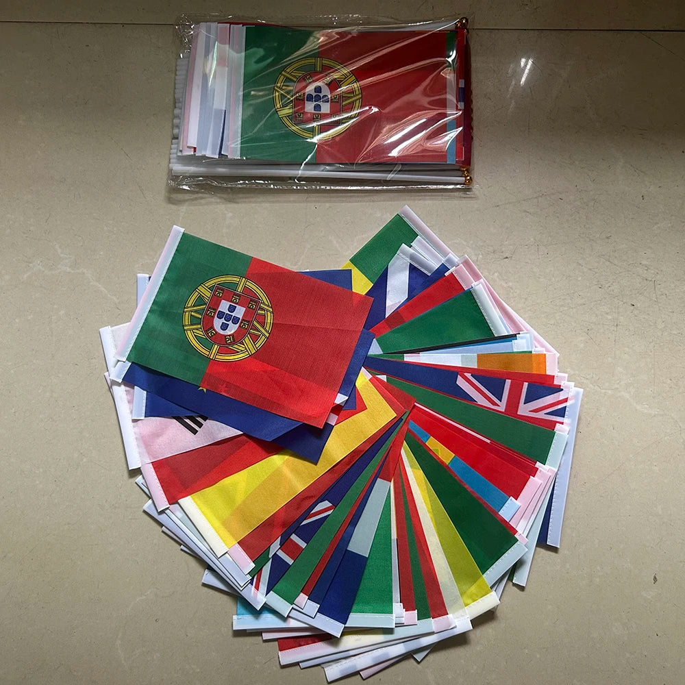 World Cup Flag Set – Handheld & Hanging Decor