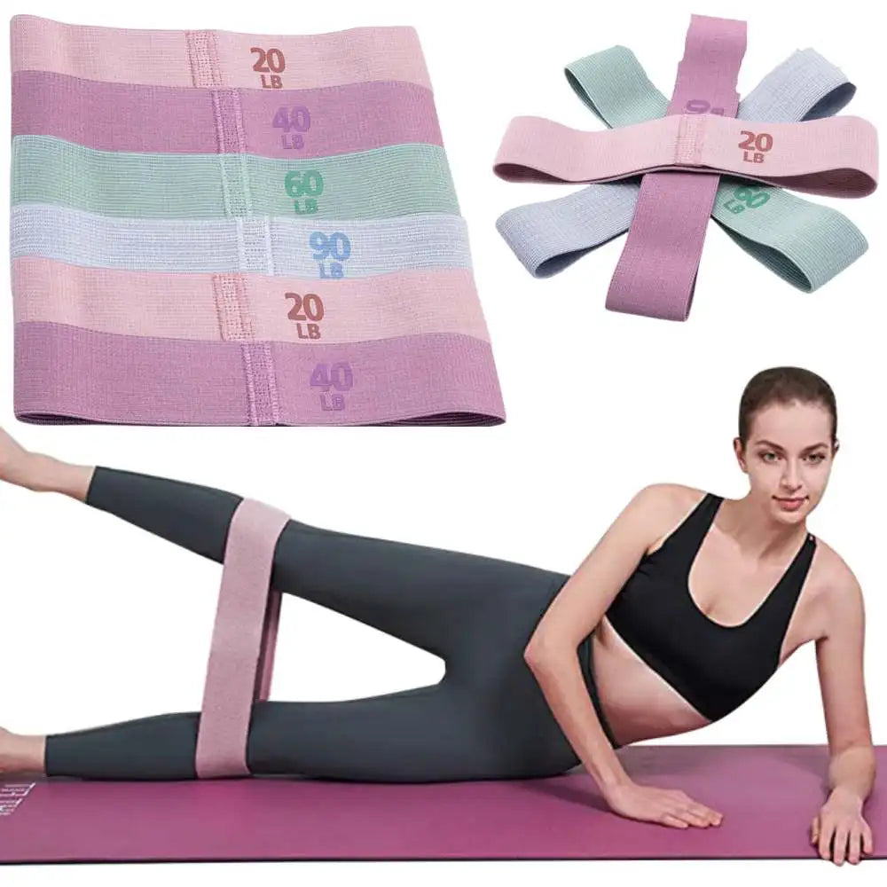 Fitness Resistance Bands Fabric Elastic Bands Yoga Pilates Hip Circle Expander Bands Gym Training Loops Yoga Workout Equipment