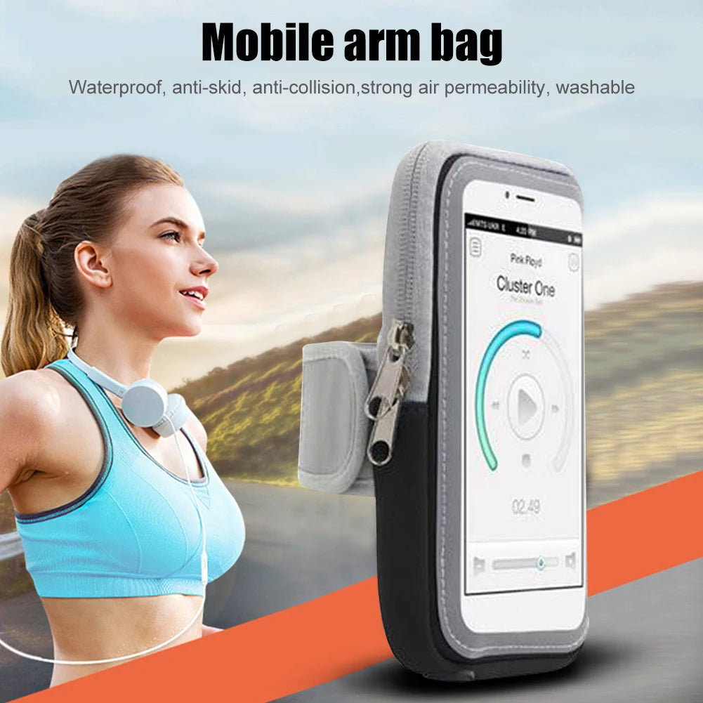 Universal Running Armband Phone Case Holder Jogging Shockproof Phone Bag Fitness Gym Arm Band Cellphone Pouch
