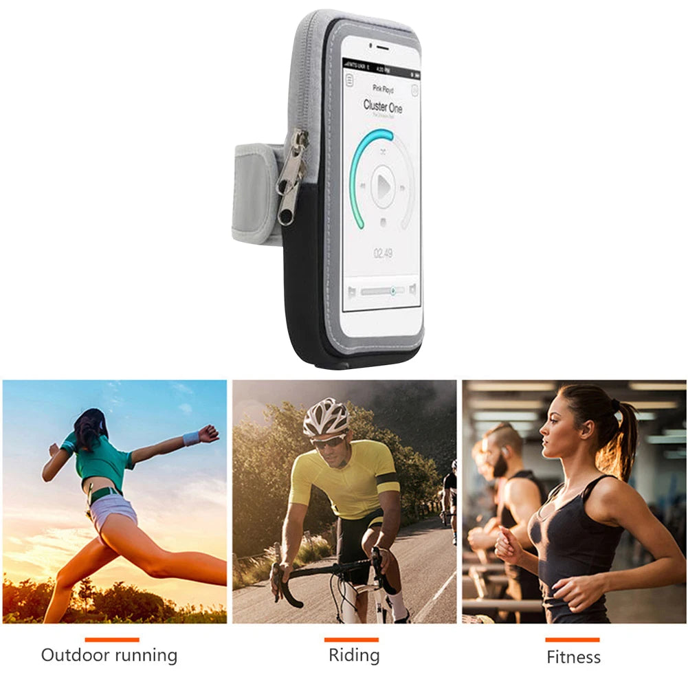 Universal Running Armband Phone Case Holder Jogging Shockproof Phone Bag Fitness Gym Arm Band Cellphone Pouch