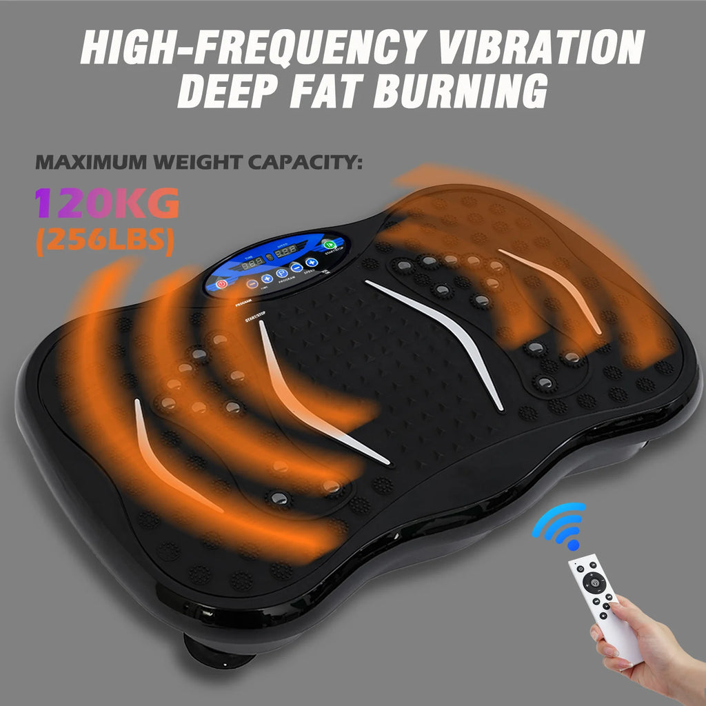 Vibration Plate Exercise Machine Fat-Burning Full Body Workout Power Vibration n Resistance Bands Fitness Equipmen Weight Loss