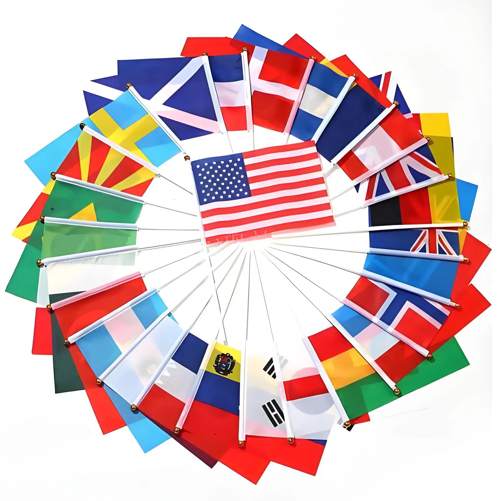 World Cup Flag Set – Handheld & Hanging Decor