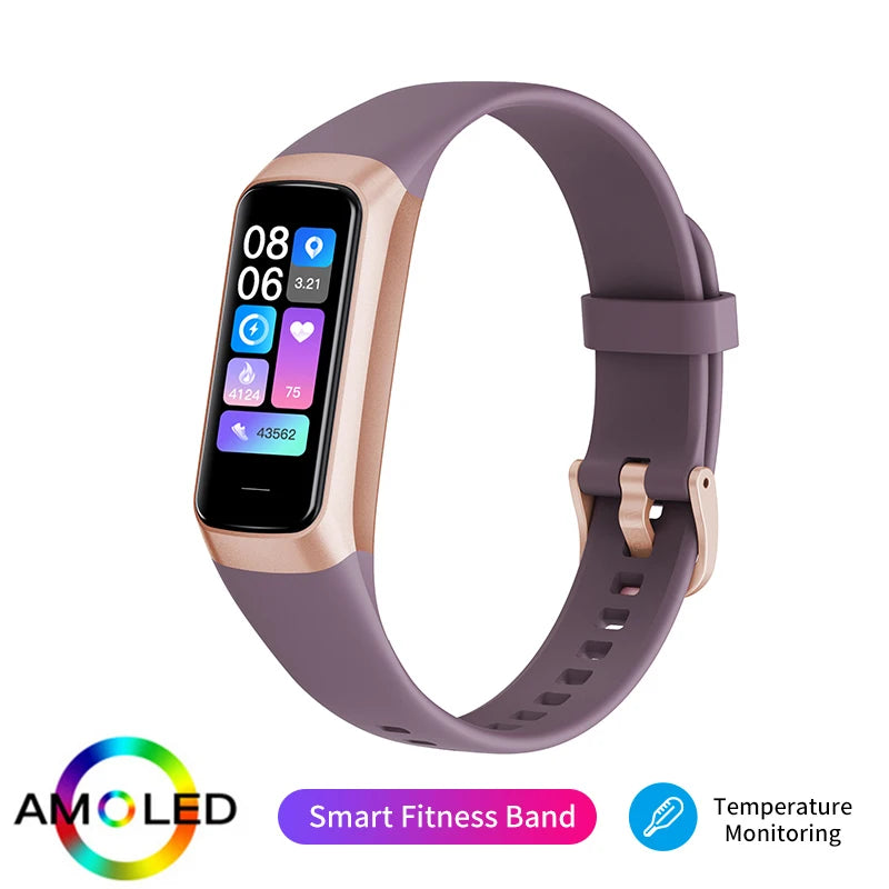 LIGE Amoled Smart Watch Men 2025 Smart Band Women Heart Rate Blood Smartwartch Waterproof Smart Bracelet Sport Fitness Tracker