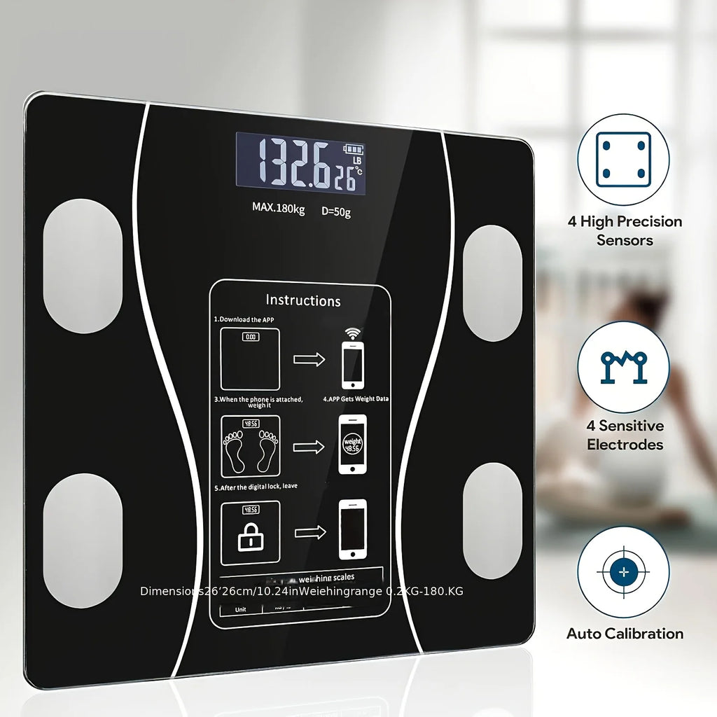 Intelligent Digital Body Scale With Backlit LED Display Screen,Weighing Up To 400 Pounds,Ideal for Weight Management & Fitness