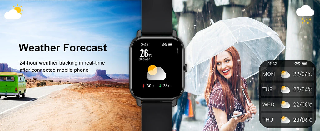 Jxrev Smart Watch, 1.85" Sports Watch for IP68 Waterproof, 110+ Sport Modes, Fitness Activity Tracker, Ultra Thin Watch.