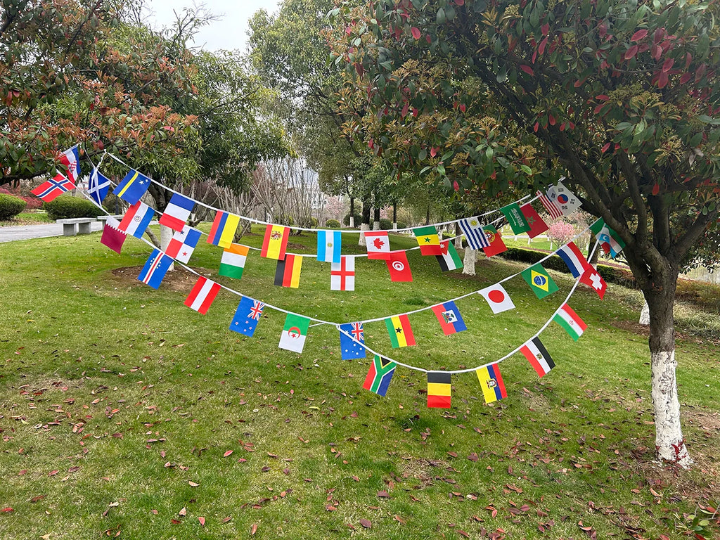 World Cup Flag Set – Handheld & Hanging Decor