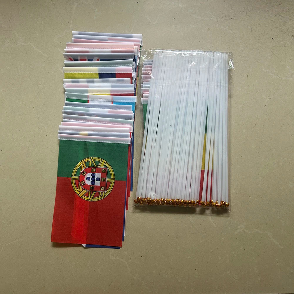 World Cup Flag Set – Handheld & Hanging Decor