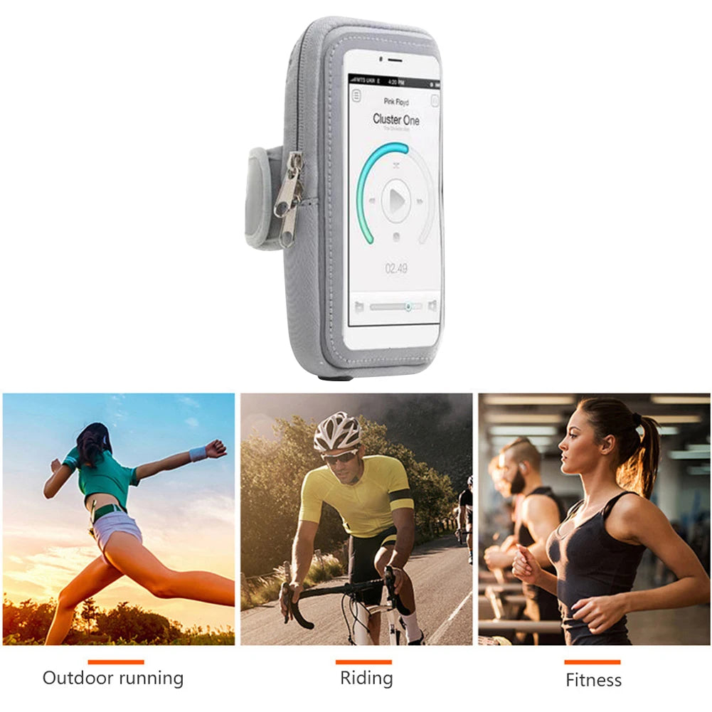 Universal Running Armband Phone Case Holder Jogging Shockproof Phone Bag Fitness Gym Arm Band Cellphone Pouch