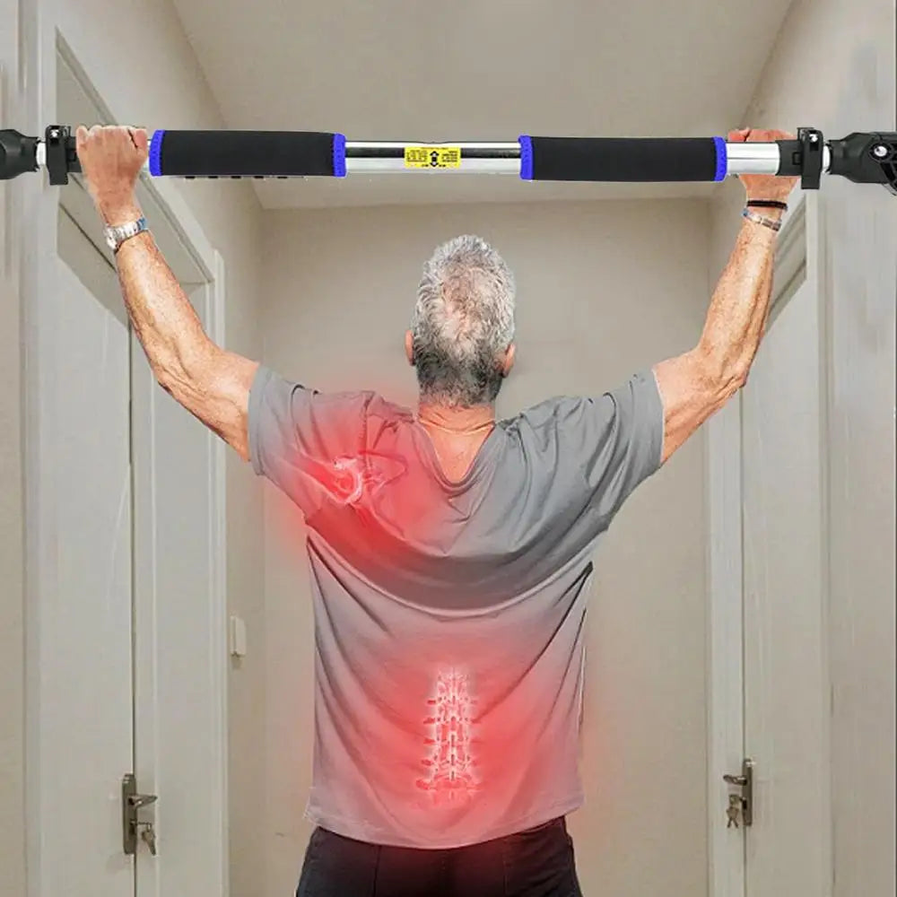 Indoor Home Pull Up Bar Adjustable Width Strength Training Chin up Bar without Screws Max 400lbs for Fitness Exercise tools