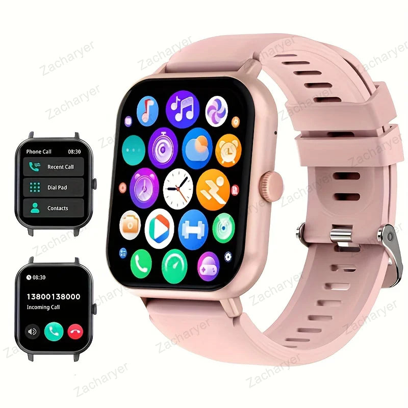 Fitness tracking, sleep monitoring time smart watch, with wireless call function, compatible with Android and iPhone,