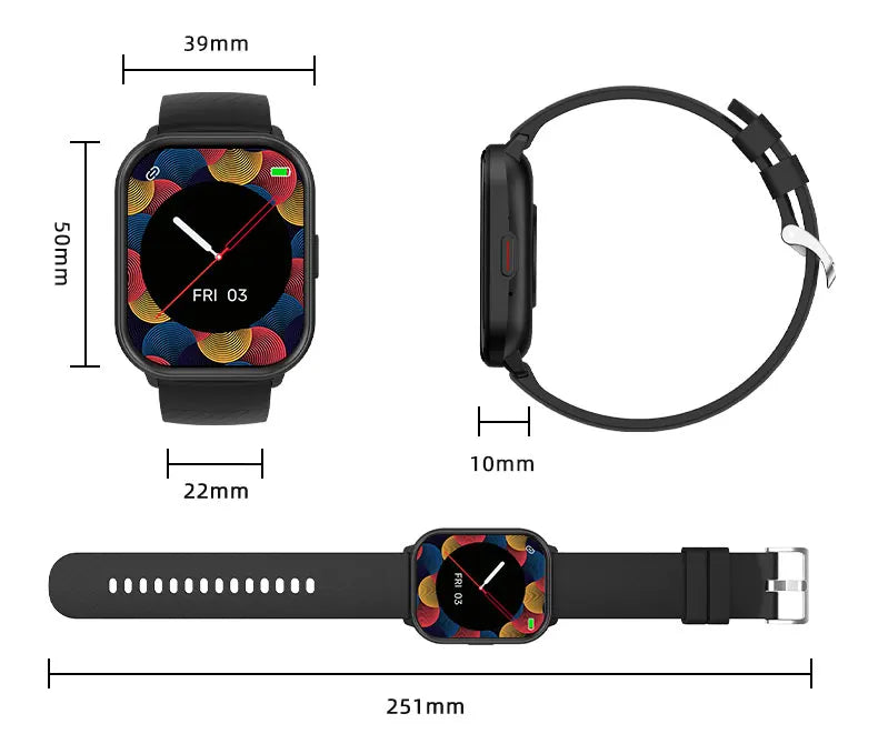 OLEVS 8206 Smart Watch Original Brand 2.01 Inch Full Touch Screen Sports Fitness Bluetooth  Smartwatch Compatible Android iOS