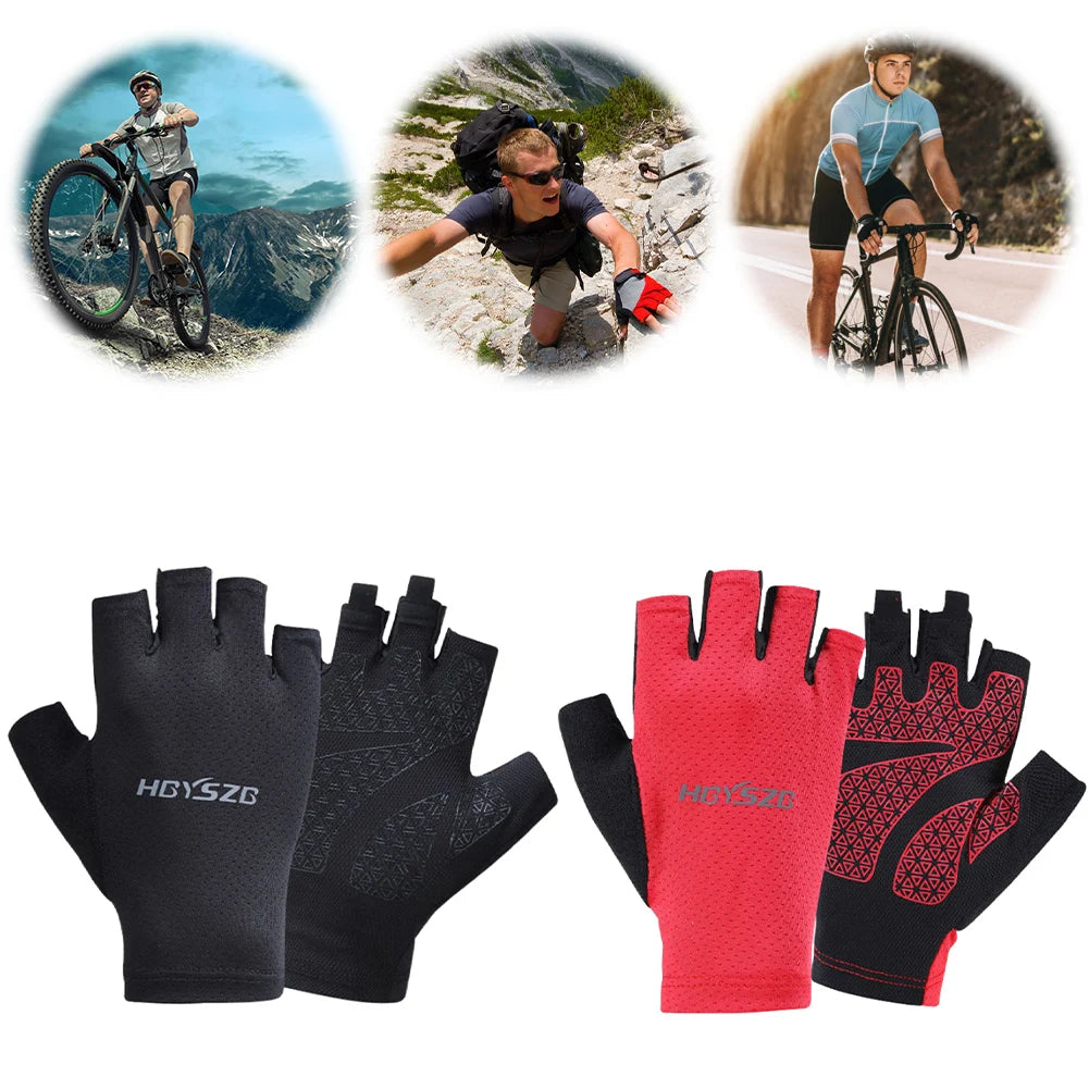 Fingerless Sports Fitness Gym Training Gloves for Men Women Cycling Gloves Motorcycle Mtb Anti-slip Gloves Bicycle Accessories