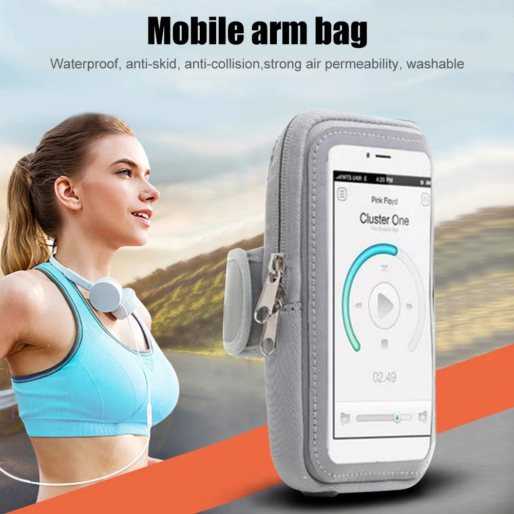 Universal Running Armband Phone Case Holder Jogging Shockproof Phone Bag Fitness Gym Arm Band Cellphone Pouch