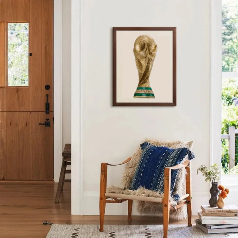 Golden Football Cup Wooden Jigsaw Puzzle 2026 FIFA World Cup Souvenir High Quality Puzzle Game Gift for Soccer Fans Adults Kids