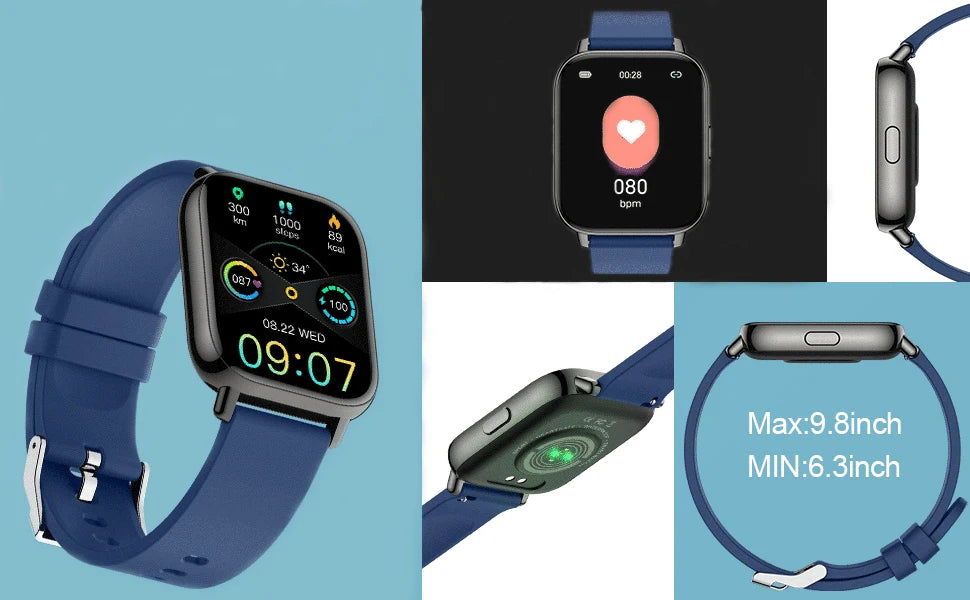 Jxrev Smart Watch, Fitness Tracker Watch for Men Women, 1.69'' Touch Smartwatch Fitness Watch with Ultra Thin Watch.