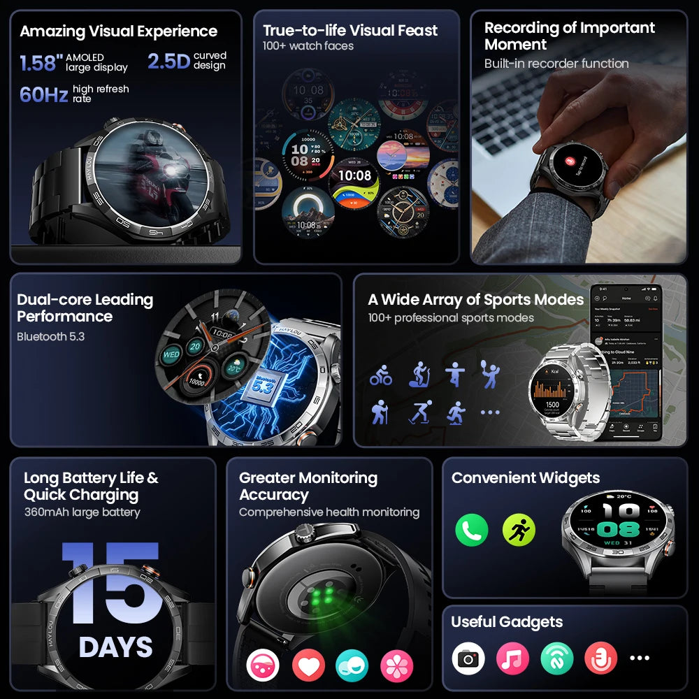Voice Calling Smartwatch Amoled 1.58''