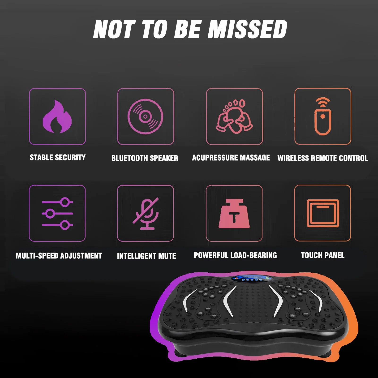 Vibration Plate Exercise Machine Fat-Burning Full Body Workout Power Vibration n Resistance Bands Fitness Equipmen Weight Loss