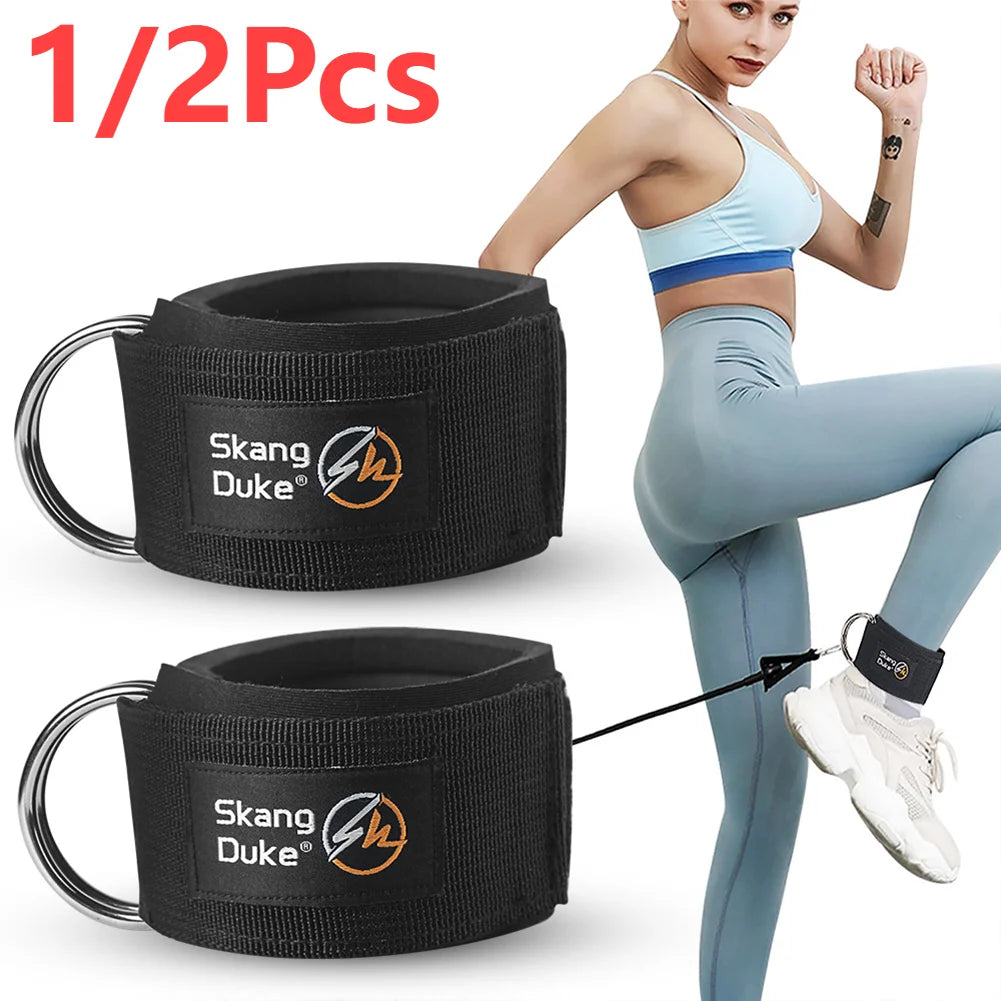 1/2Pcs Padded Ankle Straps Ankle Straps for Cable Machines D-Ring Comfortable Gym Pulley Anklet Fitness Anklet for Gym Pulley