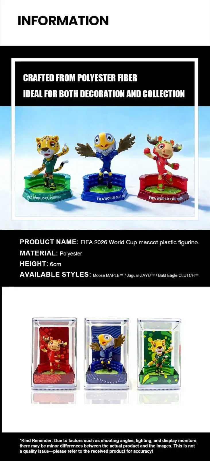 World Cup Mascot Collectible Set (3 Pieces)