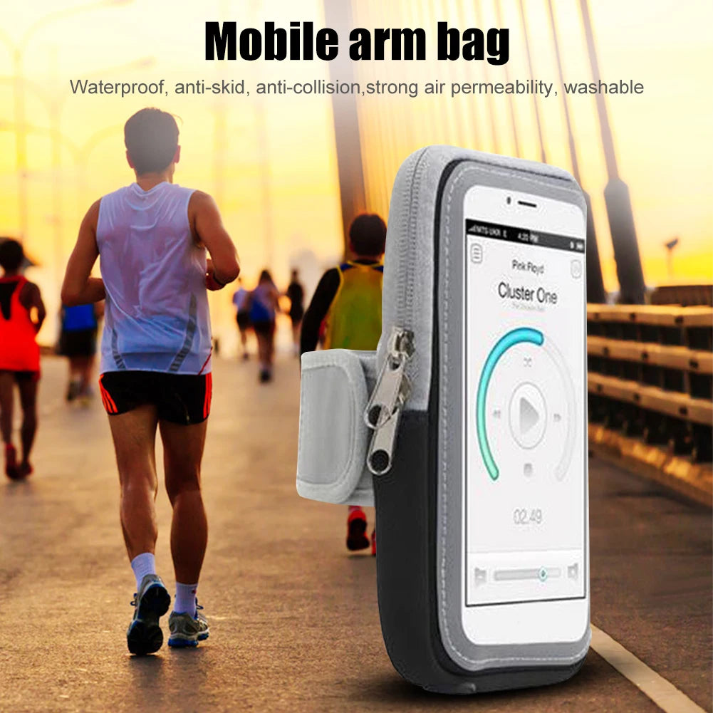 Universal Running Armband Phone Case Holder Jogging Shockproof Phone Bag Fitness Gym Arm Band Cellphone Pouch