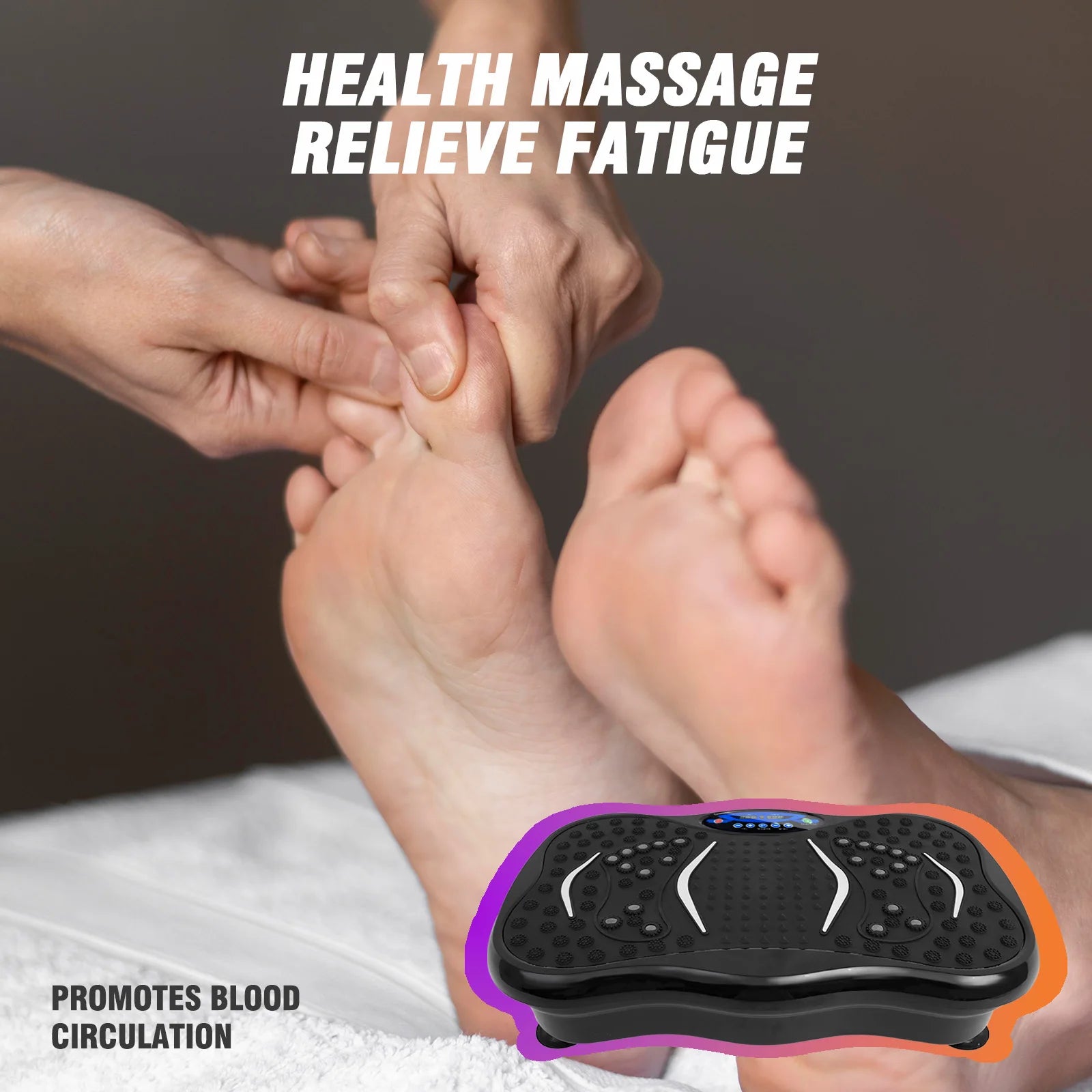 Vibration Plate Exercise Machine Fat-Burning Full Body Workout Power Vibration n Resistance Bands Fitness Equipmen Weight Loss