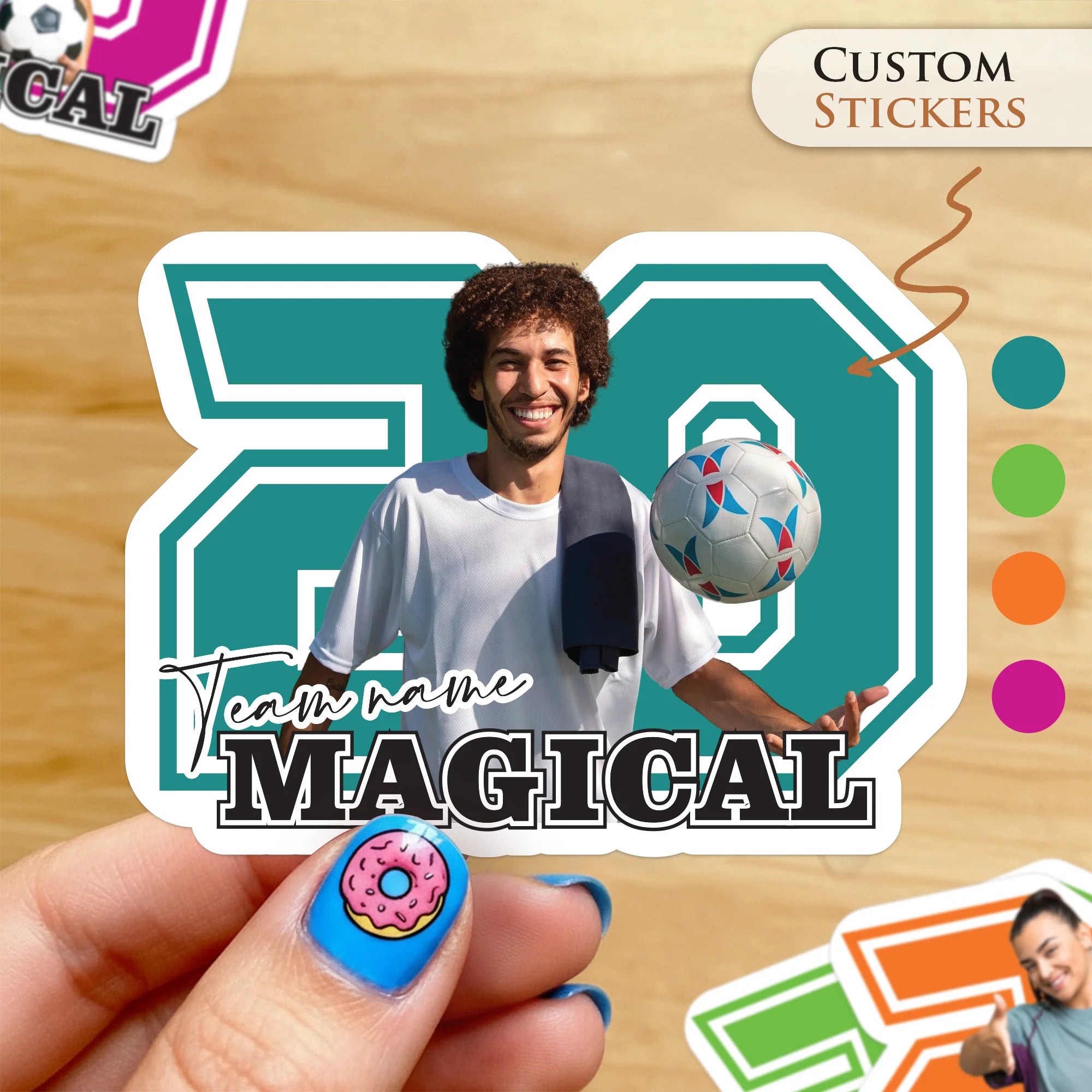 Custom Soccer Stickers (Waterproof Vinyl)