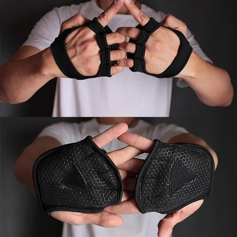 Lifting Palm Dumbbell Grips Pads Unisex Anti Skid Weight Training Gloves Gym Workout Fitness Sports For Hand Protector